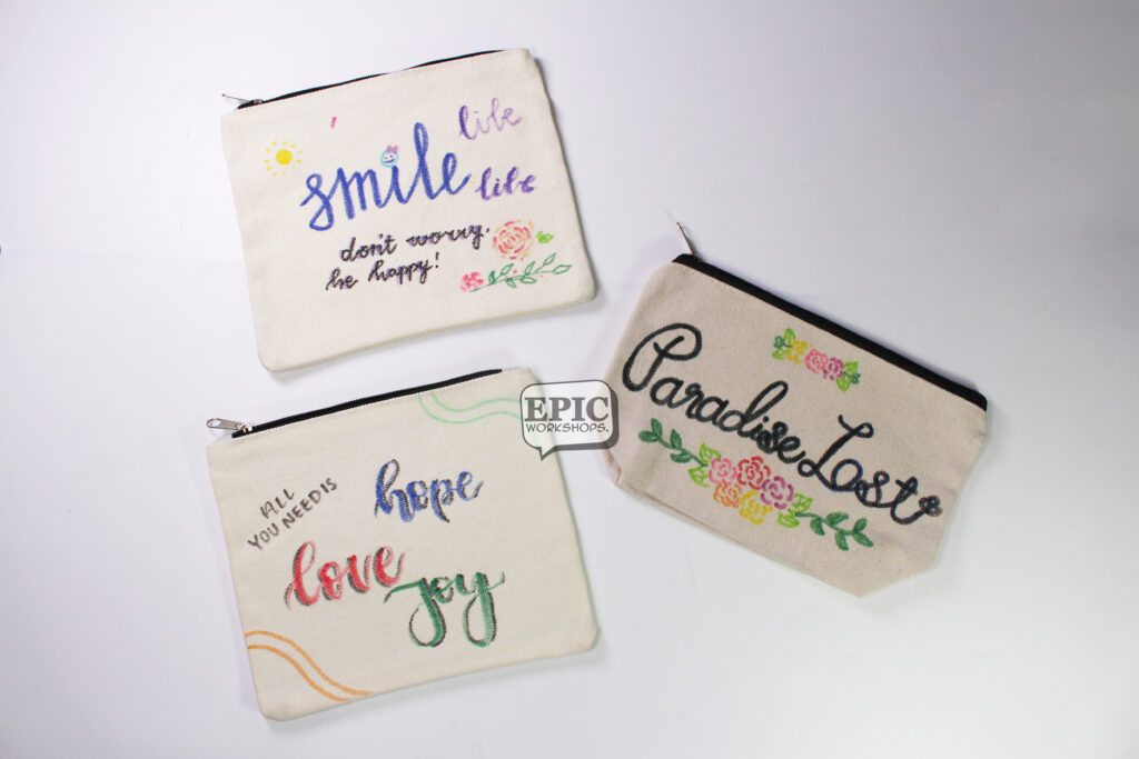 calligraphy - Calligraphy Pouch Workshops - Craft Labs, Singapore February 2024